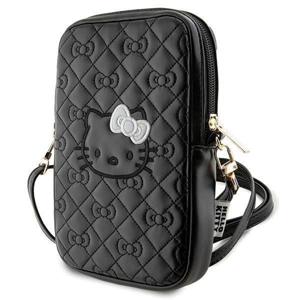 Hello Kitty Quilted Bows Universal Phone Bag with Strap Black - HKPBPEKHBPK