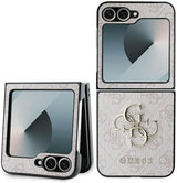 Guess PU Big 4G Metal Logo Case for Samsung Galaxy Z Flip 6 Pink - GUHCZF64GMGPI