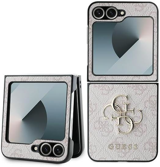 Guess PU Big 4G Metal Logo Case for Samsung Galaxy Z Flip 6 Pink - GUHCZF64GMGPI