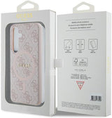 Guess 4G Collection Leather Metal Logo with MagSafe Case for Samsung Galaxy S24 6.2" Pink - GUHMS24SG4GFRP