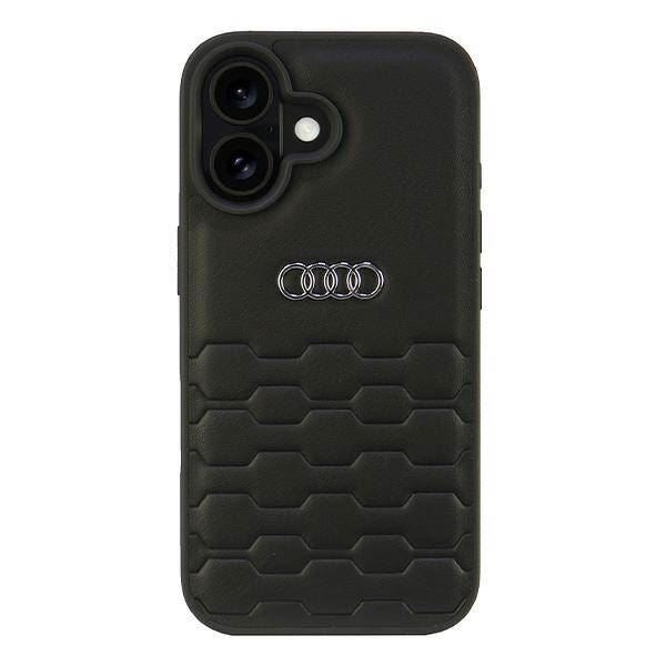 Audi Synthetic Leather Hardcase for iPhone 16 6.1" Black - AU-TPUPCIP16-GT/D2-BK