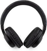 Guess Wireless Headphones PU Leather 4G Tone on Tone Script Logo Black & Grey - GUBH604FEMK