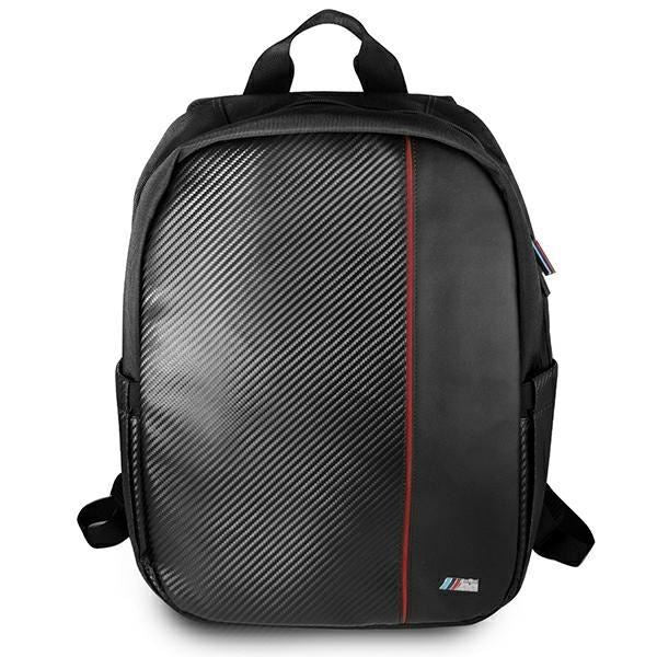 BMW M Series Carbon Red Stripe Laptop Backpack for 16" Black - BMBP15COCAPRBK