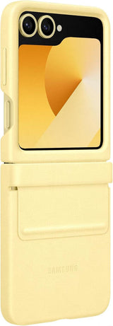 Samsung Galaxy Z Flip 6 Faux Leather/Kindsuit Case Yellow - EF-VF741PYEGWW