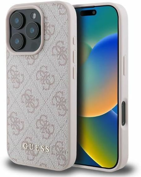 Guess Leather Classic Logo Hardcase for iphone 16 Pro Max 6.9" Pink - GUHCP16XG4GFPI