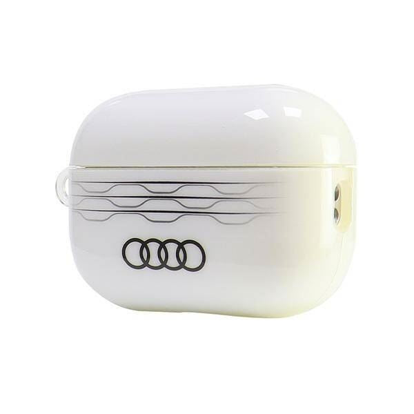 Audi IML Geometric Pattern AirPods Pro 2 Cover White - AU-IMLAPP2-A6/D3-WE