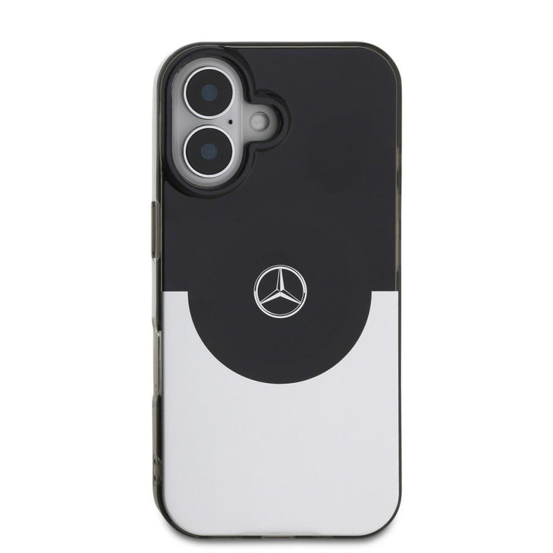 Mercedes Double Layer Case with MagSafe for iPhone 16 6.1" Black/Silver - MEHMP16S23HBIGK