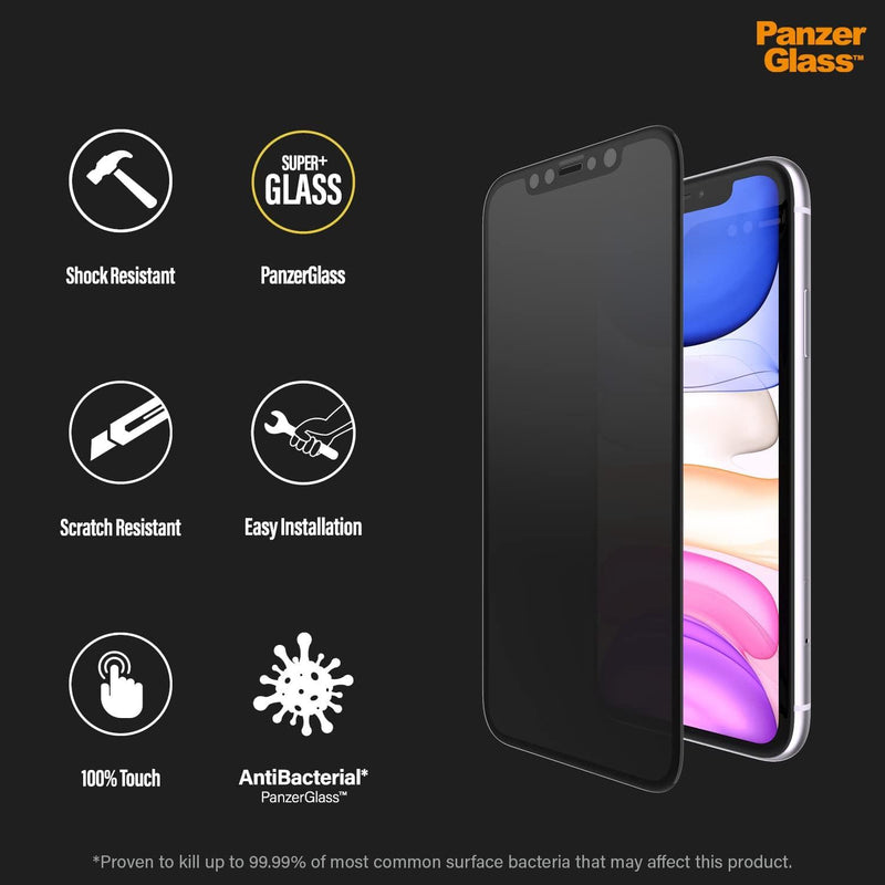 Panzer Glass Case Friendly Privacy Screen Protection for iphone XR/11 6.1" Black - 2665