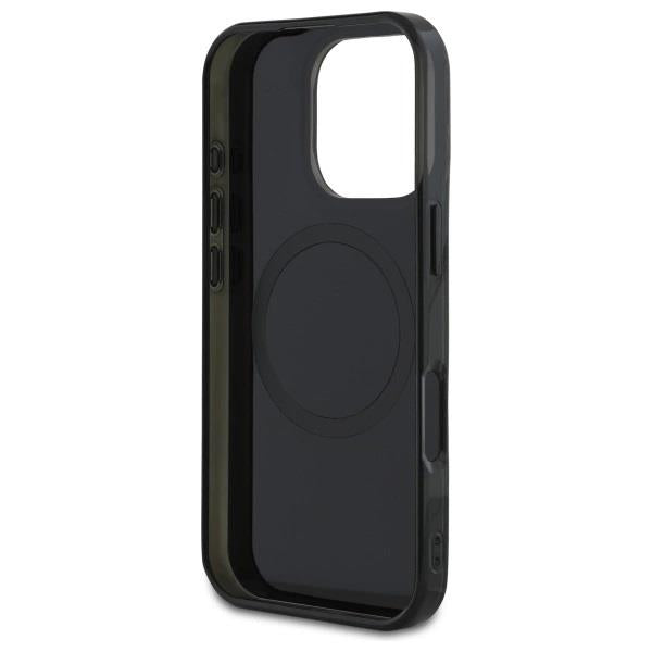 Mercedes MB Double Layer Crossed Lines Case with MagSafe for iPhone 16 Pro 6.3" Black - MEHMP16L23HRSK