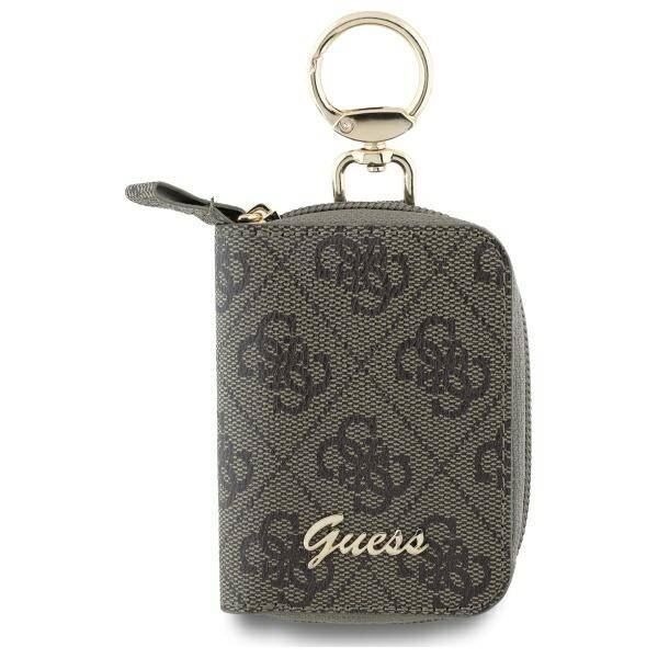 Guess PU 4G Script Logo Accessories & Key Pouch with Internal Card Slot Brown - GUABP4DPTW