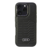 Audi Synthetic Leather Hardcase with MagSafe for iPhone 16 Pro 6.3" Black - AU-TPUPCMIP16P-GT/D3-BK