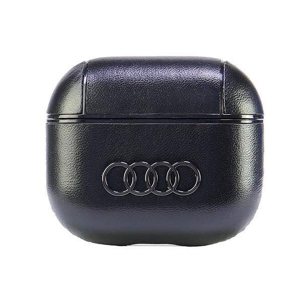 Audi Leather Big Logo AirPods 3 Cover Black - AU-AP3-GT/D3-BK