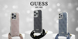 Guess Crossbody Cord 4G Print Case for iPhone 16 6.1" Black - GUHCP16SHC4SEK