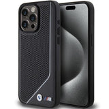 BMW Perforated Twisted Line with MagSafe Case for iphone 15 Pro Max 6.7" Black - BMHMP15X23PUCPK