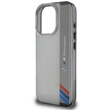 BMW Motosport IML Vertical Stripe Case for iPhone 16 Pro Max 6.9" Grey - BMHCP16X23GTFEG