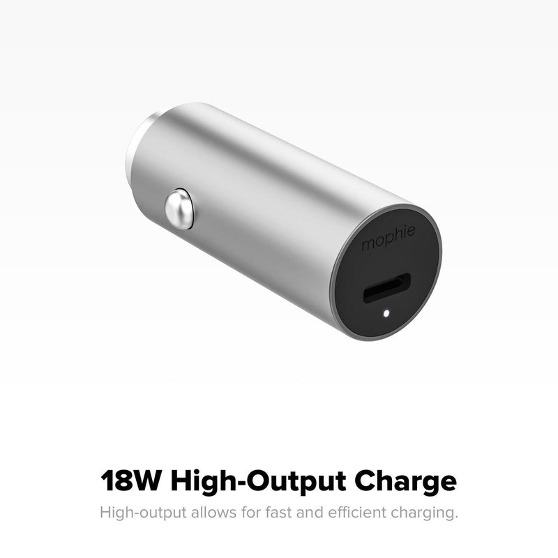 Mophie 18W USB C PD Car Charger Aluminium Silver - 409903474