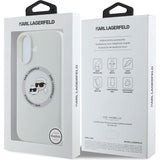 Karl Lagerfeld Liquid Silicone Karl & Choupette Head Case with MagSafe for iPhone 16 6.1" Beige - KLHMP16SSKCHTCE