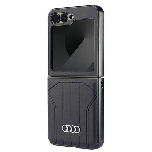 Audi Synthetic Leather Hardcase for Samsung Galaxy Z Flip 6 Black - AU-TPUPCFlip6-Q5/D1-BK