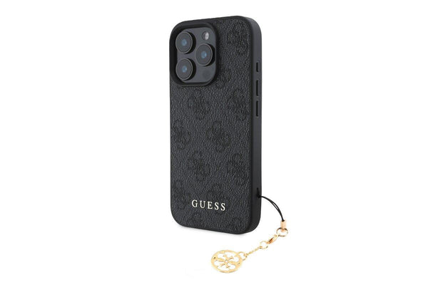 Guess 4G Charms Collection Hybrid Case for iPhone 16 Pro Max 6.9" Black - GUHCP16XGF4GCK