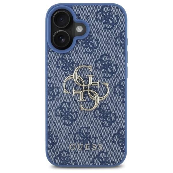 Guess 4G Big Logo Case for iPhone 16 6.1" Blue - GUHCP16S4GMGBL