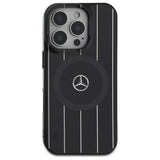 Mercedes MB Double Layer Crossed Lines Case with MagSafe for iPhone 16 Pro 6.3" Black - MEHMP16L23HRSK