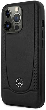 Mercedes Leather Urban Hard Case for iphone 15 Pro 6.1" Black - MEHCP15LARMBK