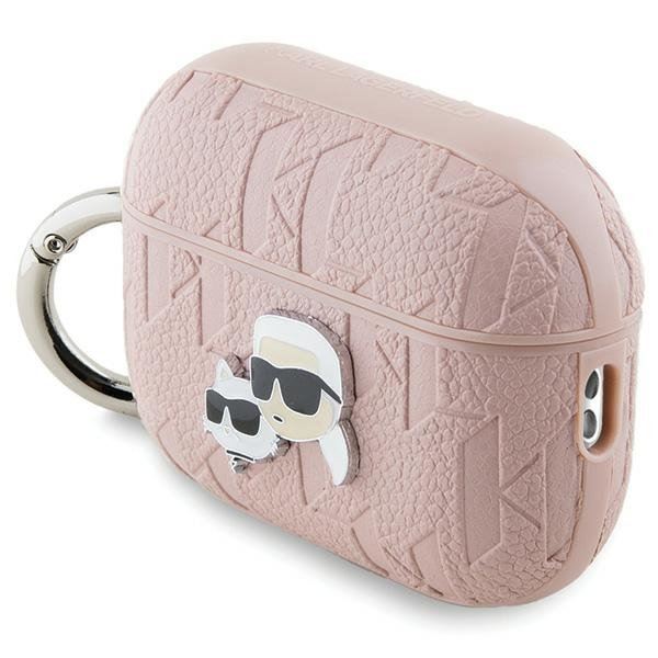 Karl Lagerfeld Monogram Choupette Head Case for AirPods Pro 2 Pink - KLAP2PGCHPP