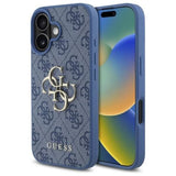 Guess 4G Big Logo Case for iPhone 16 6.1" Blue - GUHCP16S4GMGBL