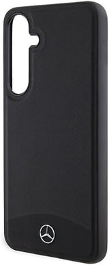 Mercedes Benz Genuine Leather Fluted with MagSafe Star Logo Case for Samsung Galaxy S24 6.2" Black - MEHMS24S23RBARK