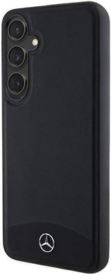 Mercedes Benz Genuine Leather Fluted with MagSafe Star Logo Case for Samsung Galaxy S24 6.2" Black - MEHMS24S23RBARK