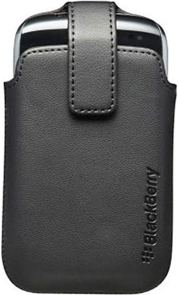 BlackBerry - ACC-42448-201 Leather Swivel Holster for Curve 9380 Black