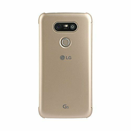 Genuine LG G5 Mesh Folio Quick Cover Case Gold CFV-160.AGEUGD