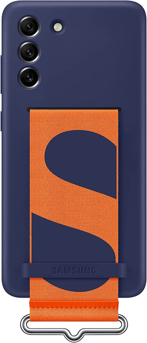 Samsung Galaxy S21 FE Silicone Cover with Strap Navy - EF-GG990TNEGWW