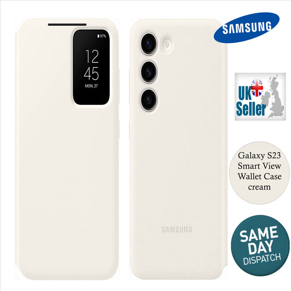 Samsung Galaxy S23 Smart View Wallet Case Cream - EF-ZS911CUEGWW