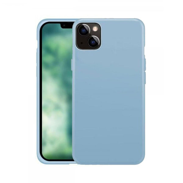 Xqisit Silicone Case for iphone 14 Plus 6.7" Blue Fog - 50549