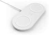 Belkin 10W Qi Dual Wireless Charging Pad with UK Plug White - WIZ002myWH