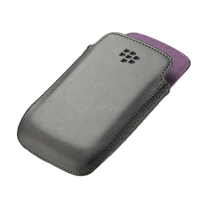 BlackBerry Bold 9790 Leather Pocket Pouch Case Black Purple ACC-41816-201