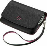 BlackBerry Torch 9800 Leather Folio Case Black with Pink ACC-32839-201