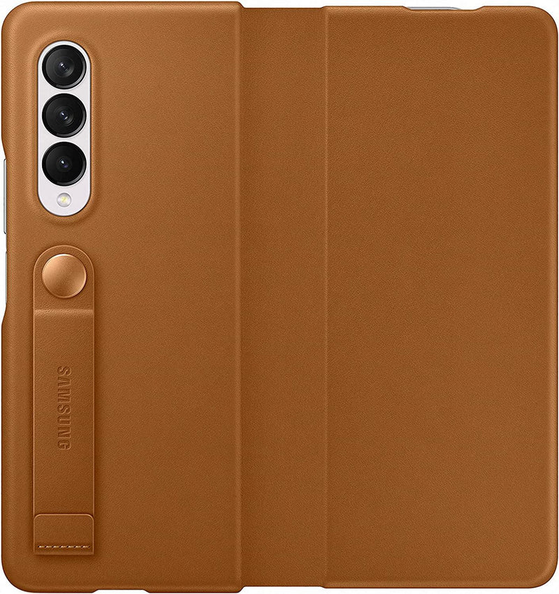 Samsung Galaxy Z Fold 3 Leather Flip Cover Brown - EF-FF926LAEGWW