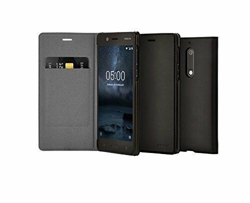 Genuine Nokia 5 Black Slim Flip Case Cover Wallet Pouch CP-302