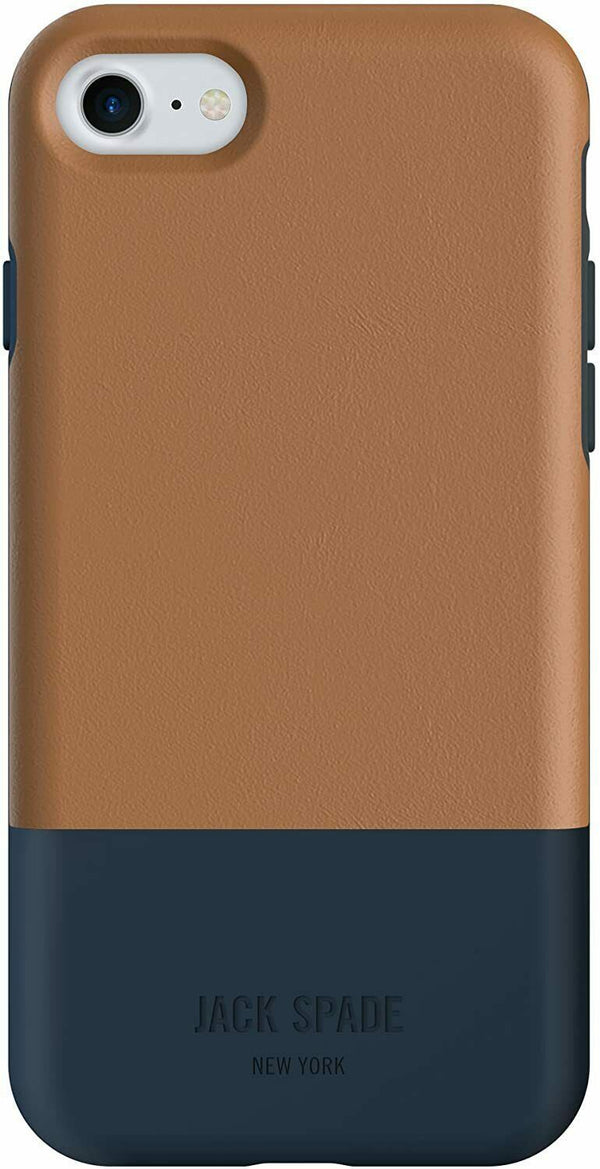 Jack Spade Color Block Case Tan Navy for iphone 7 8 SE 2020 4.7"