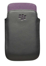 BlackBerry Bold 9790 Leather Pocket Pouch Case Black Purple ACC-41816-201