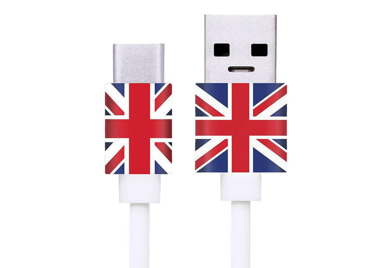 PhoneBuddy USB A to Lightning Charging Cable UK Flag